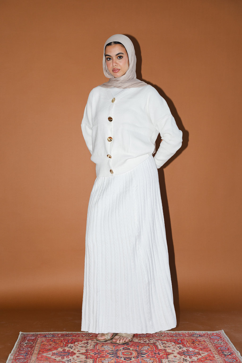 Soft Braids Skirt in White