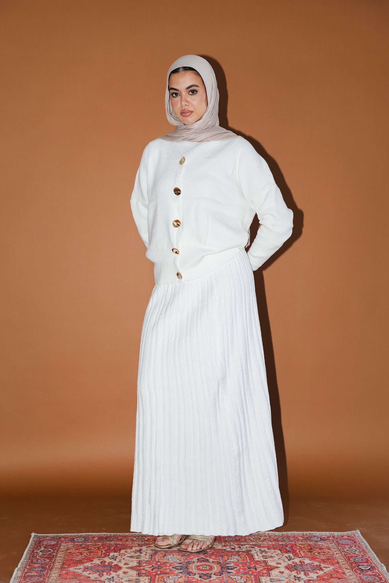 Soft Braids Skirt in White