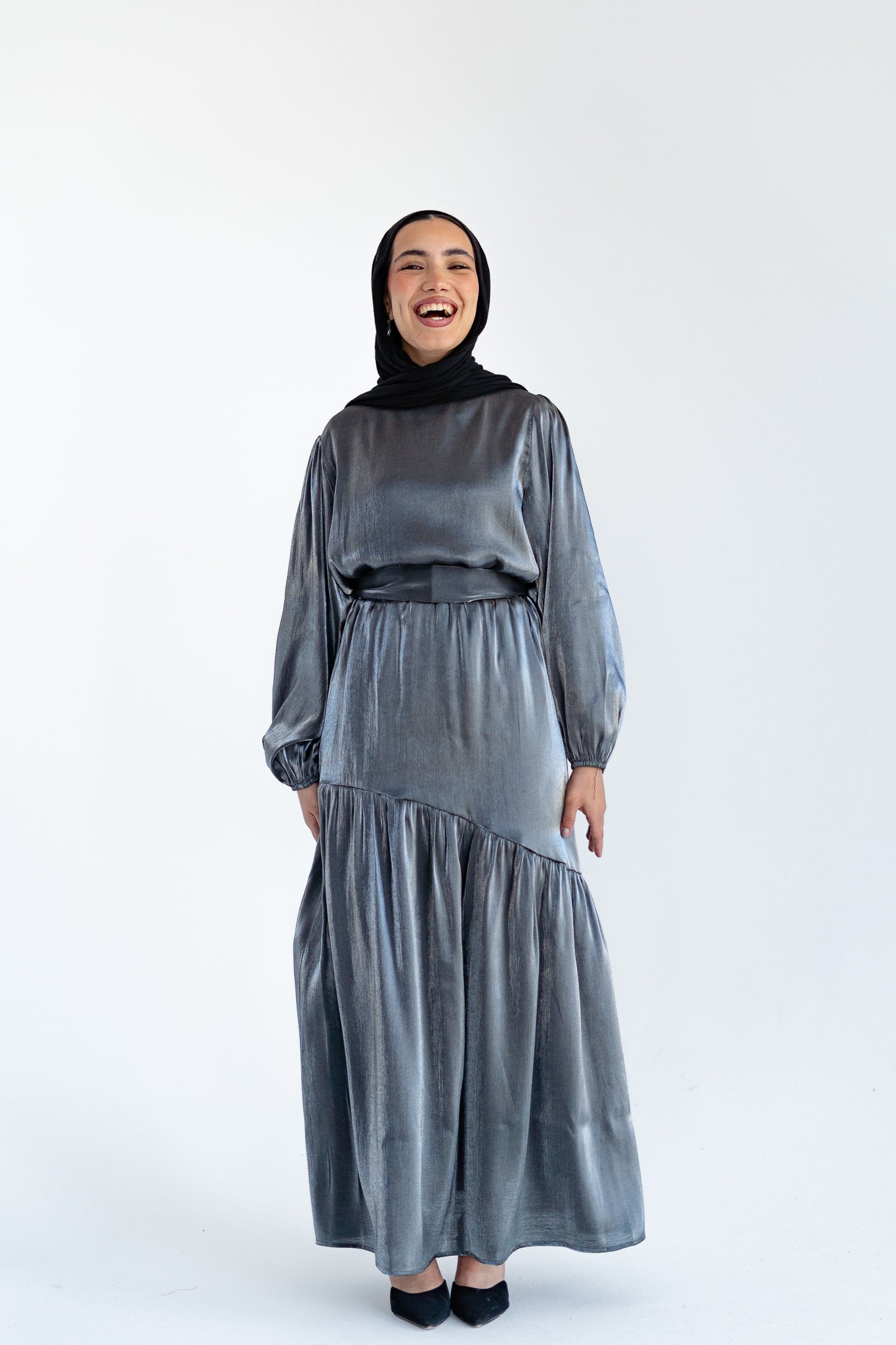 Isla Set in Metallic Silver