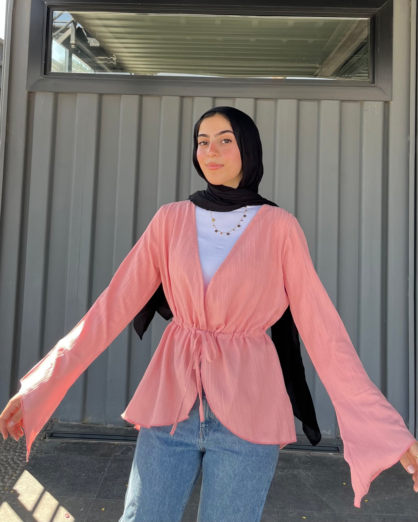 Long celine top in pink