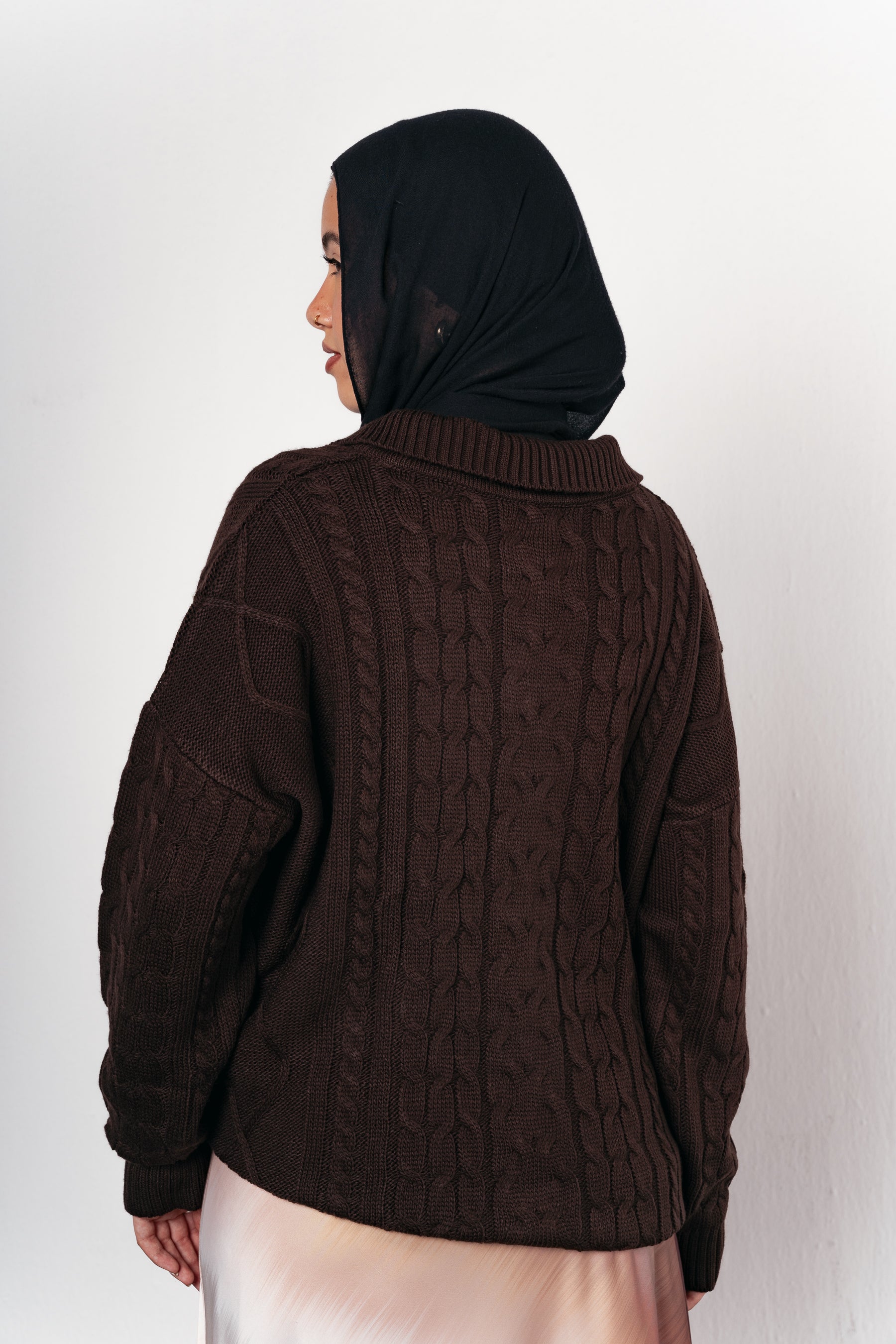 Knit Heaven Pullover in Brown