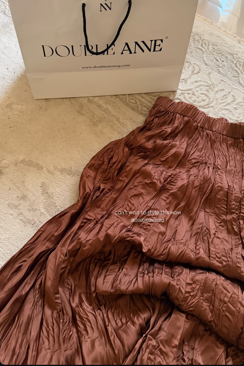 Anne Crushed skirt in Brown