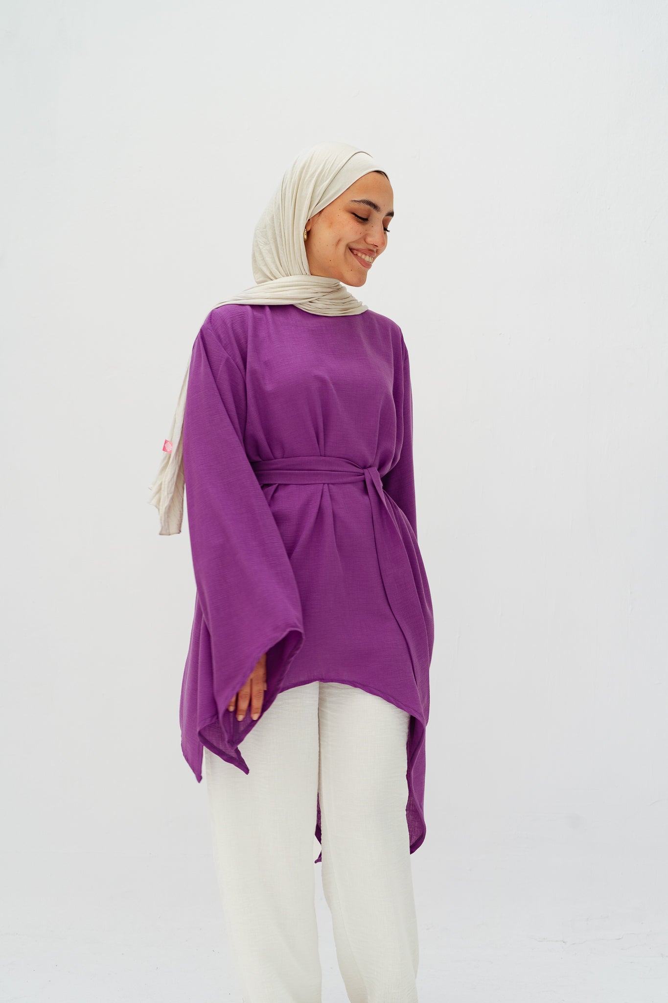Ella asymmetric top in Purple