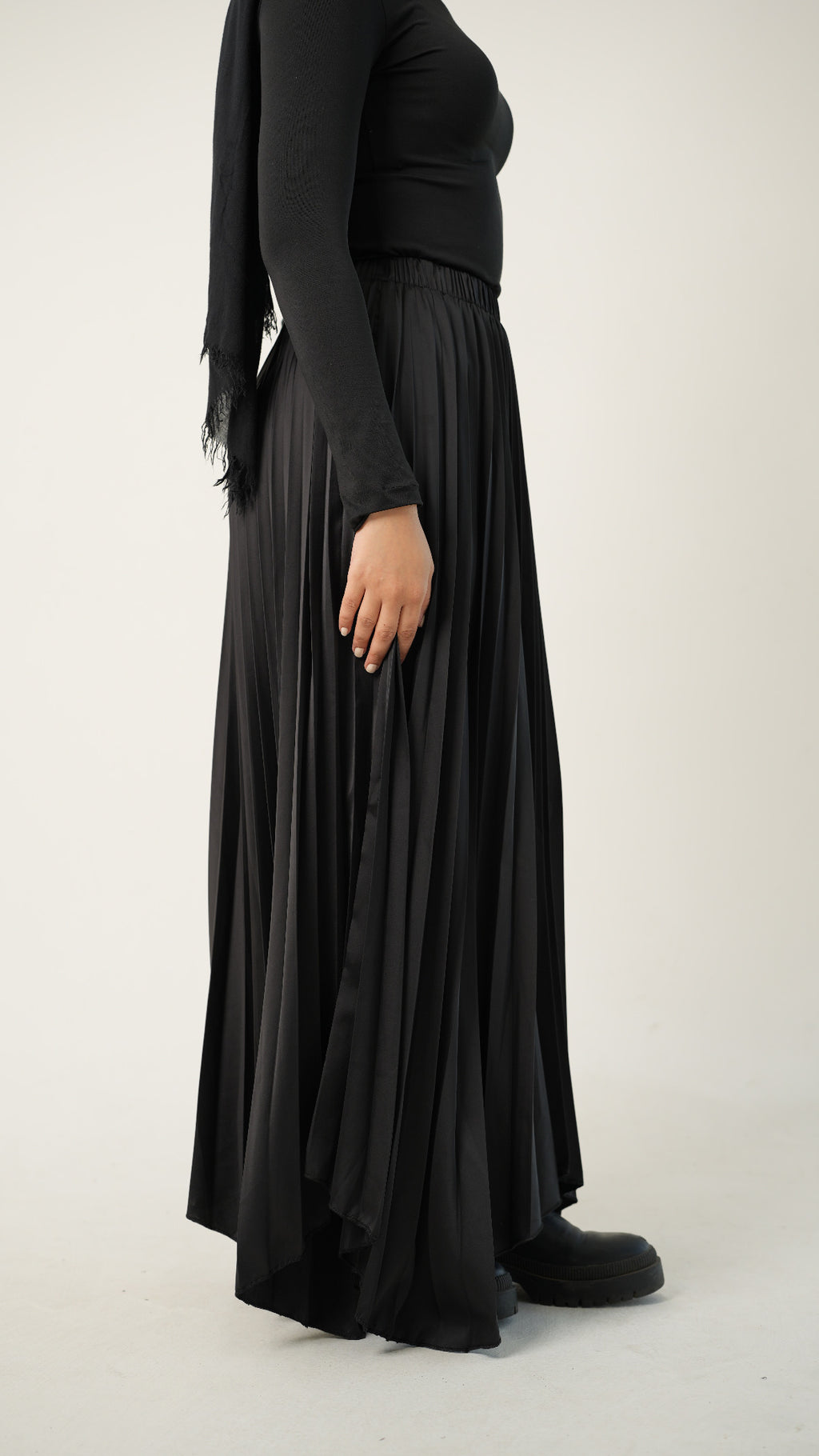 Ash Asymmetrical Skirt in Black