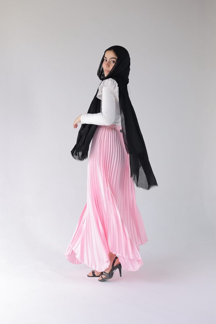 Ash Asymmetrical Skirt in Pink