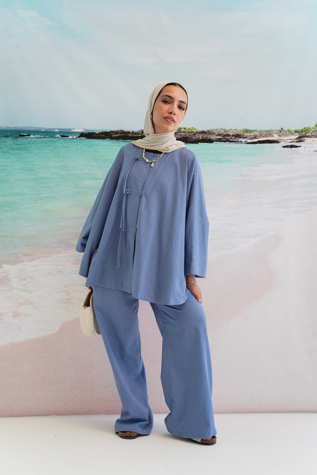 Golden Sands set in Denim blue