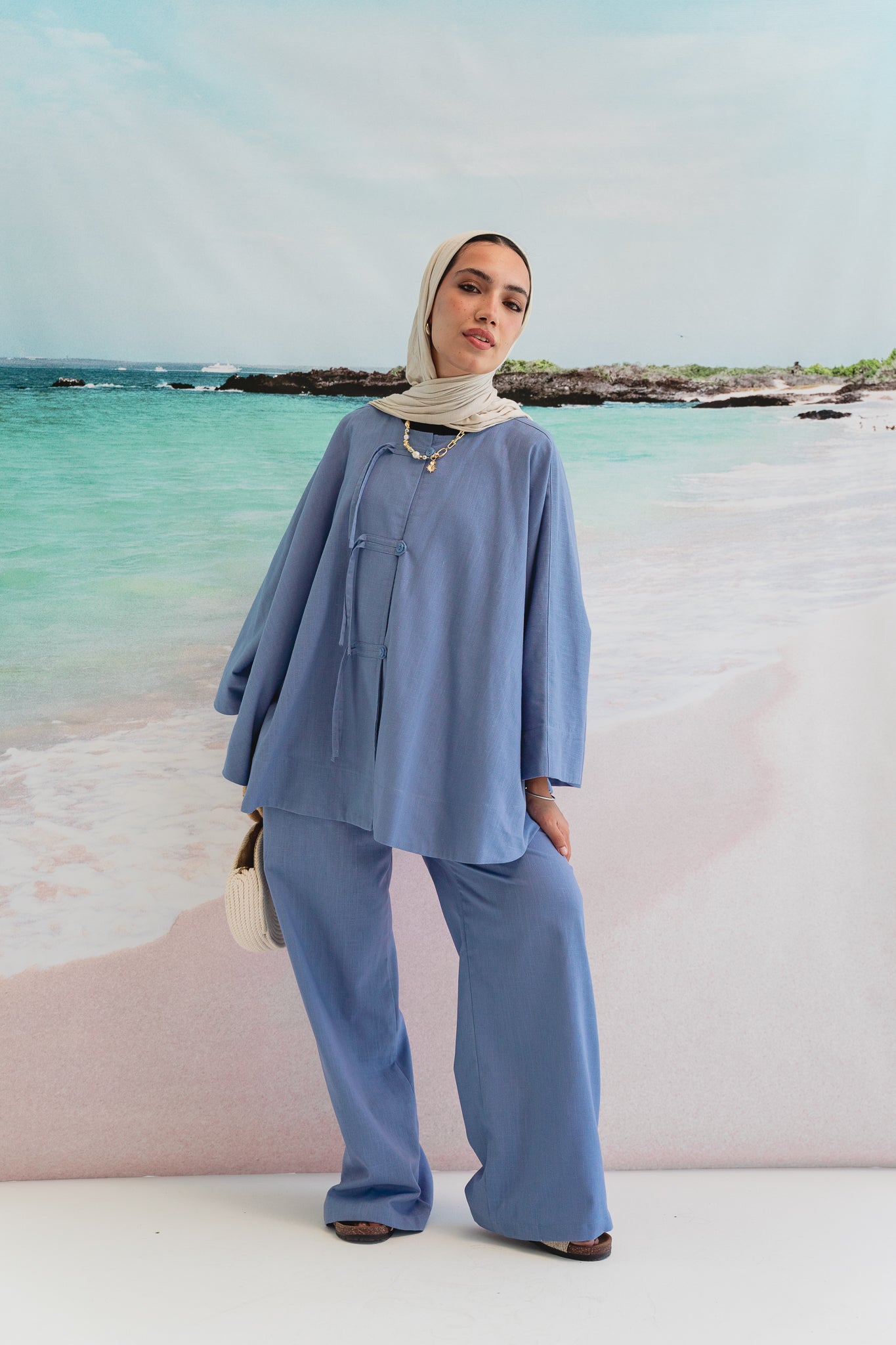 Golden Sands set in Denim blue