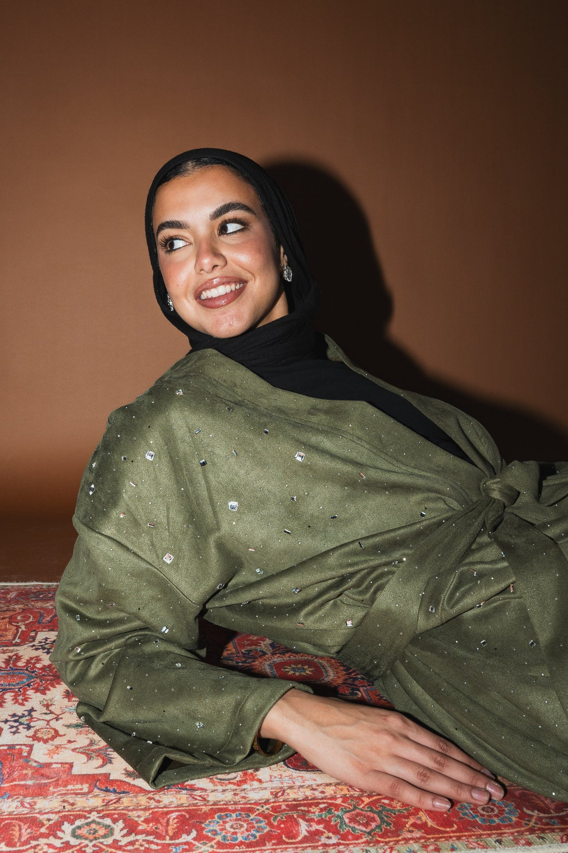 Milky way Stone Cardigan in Olive - LIMITED EDITION