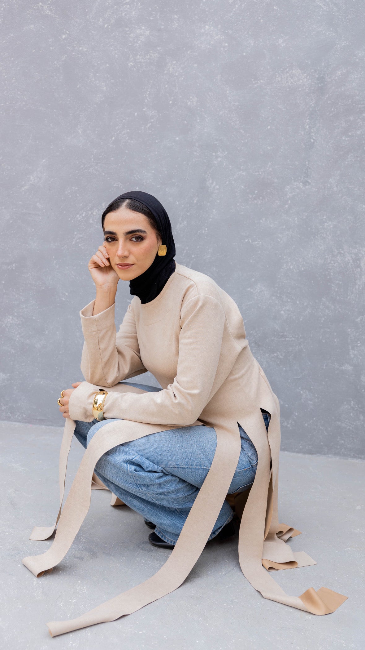 Fall in Fringes Top in Beige