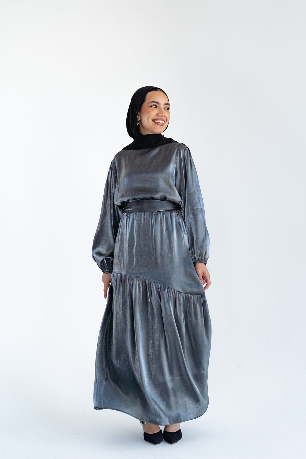Isla Set in Metallic Silver