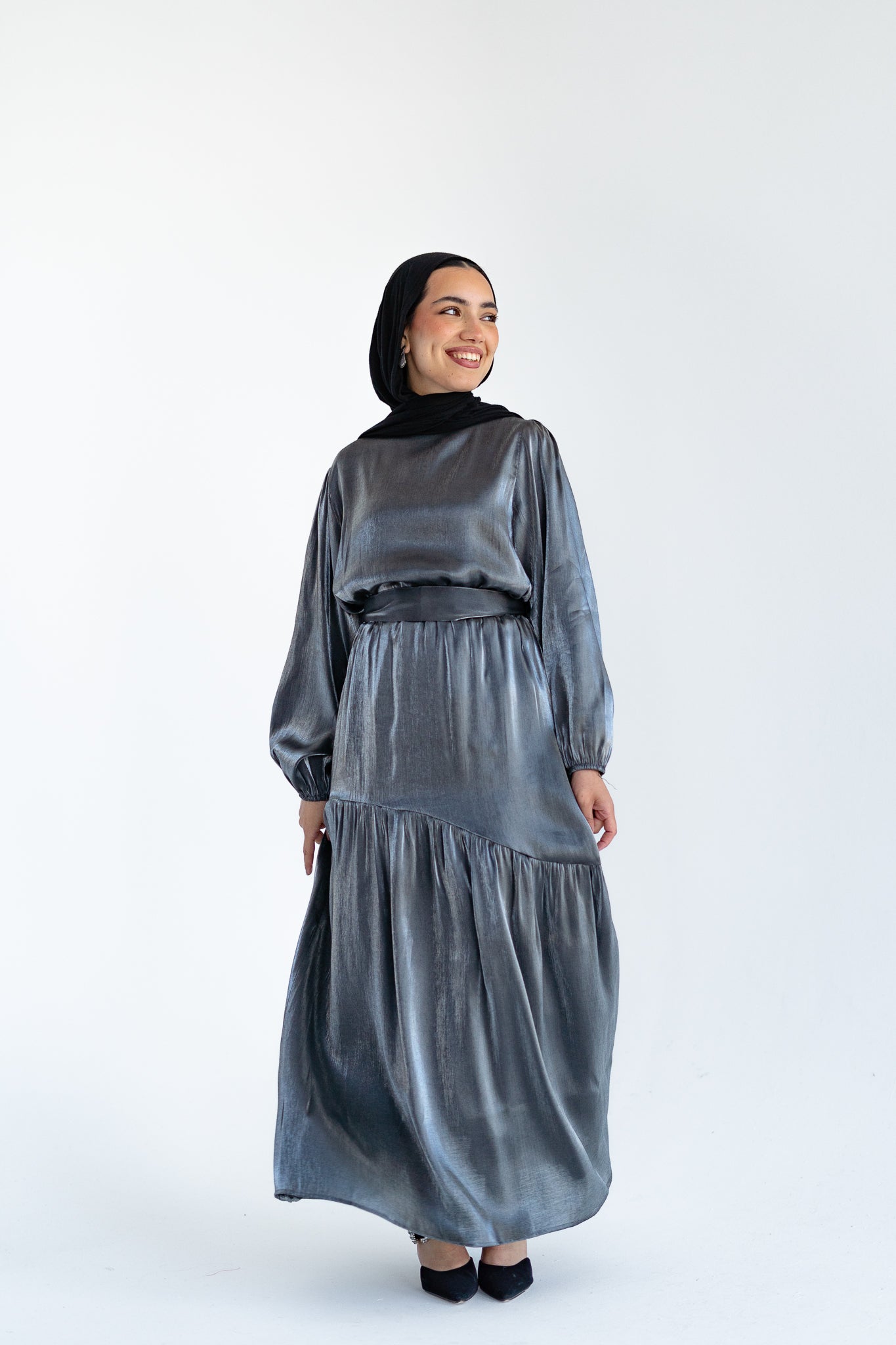 Isla Set in Metallic Silver