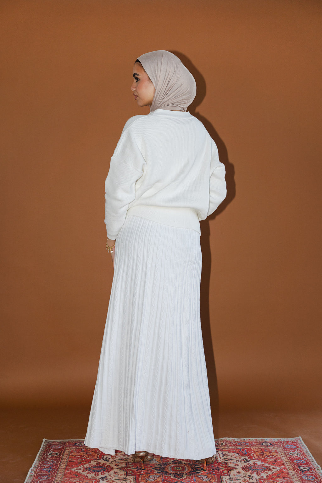 Soft Braids Skirt in White