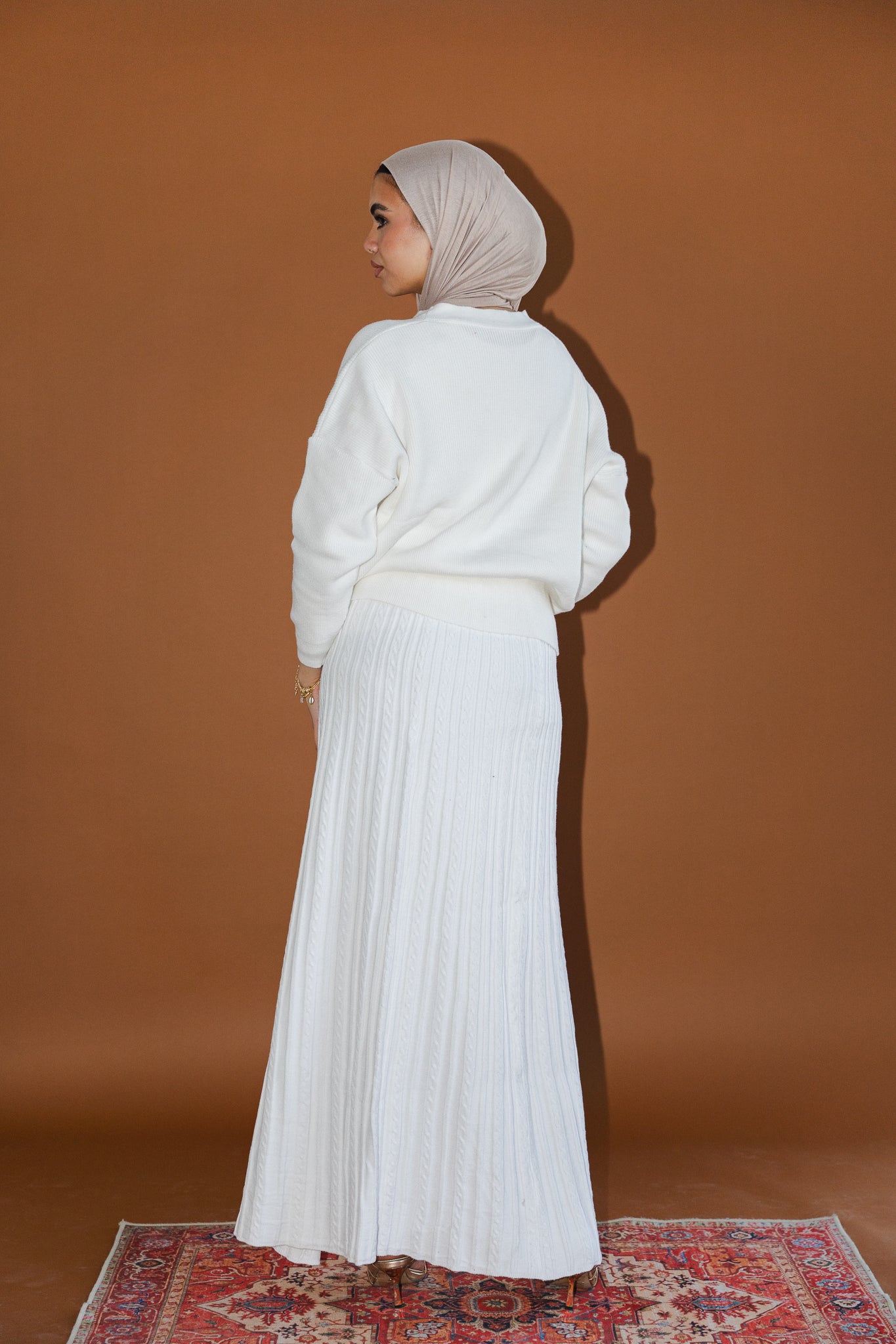 Soft Braids Skirt in White