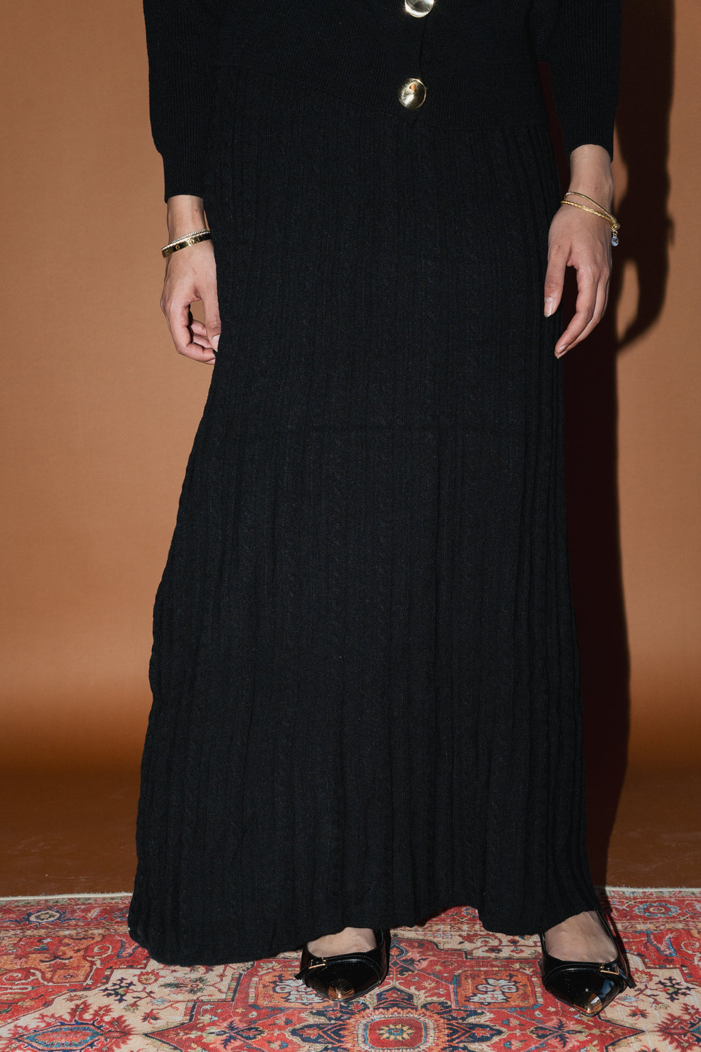 Soft Braids Skirt in Black