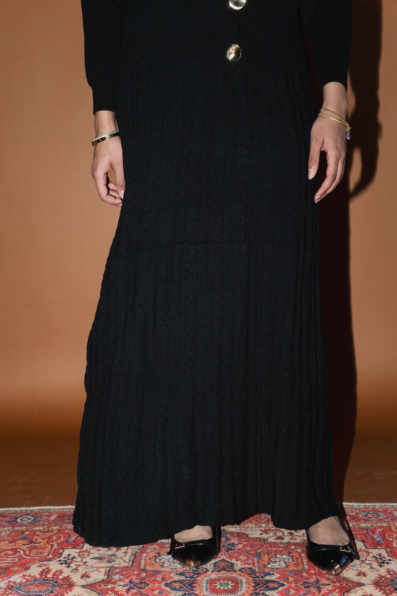 Soft Braids Skirt in Black