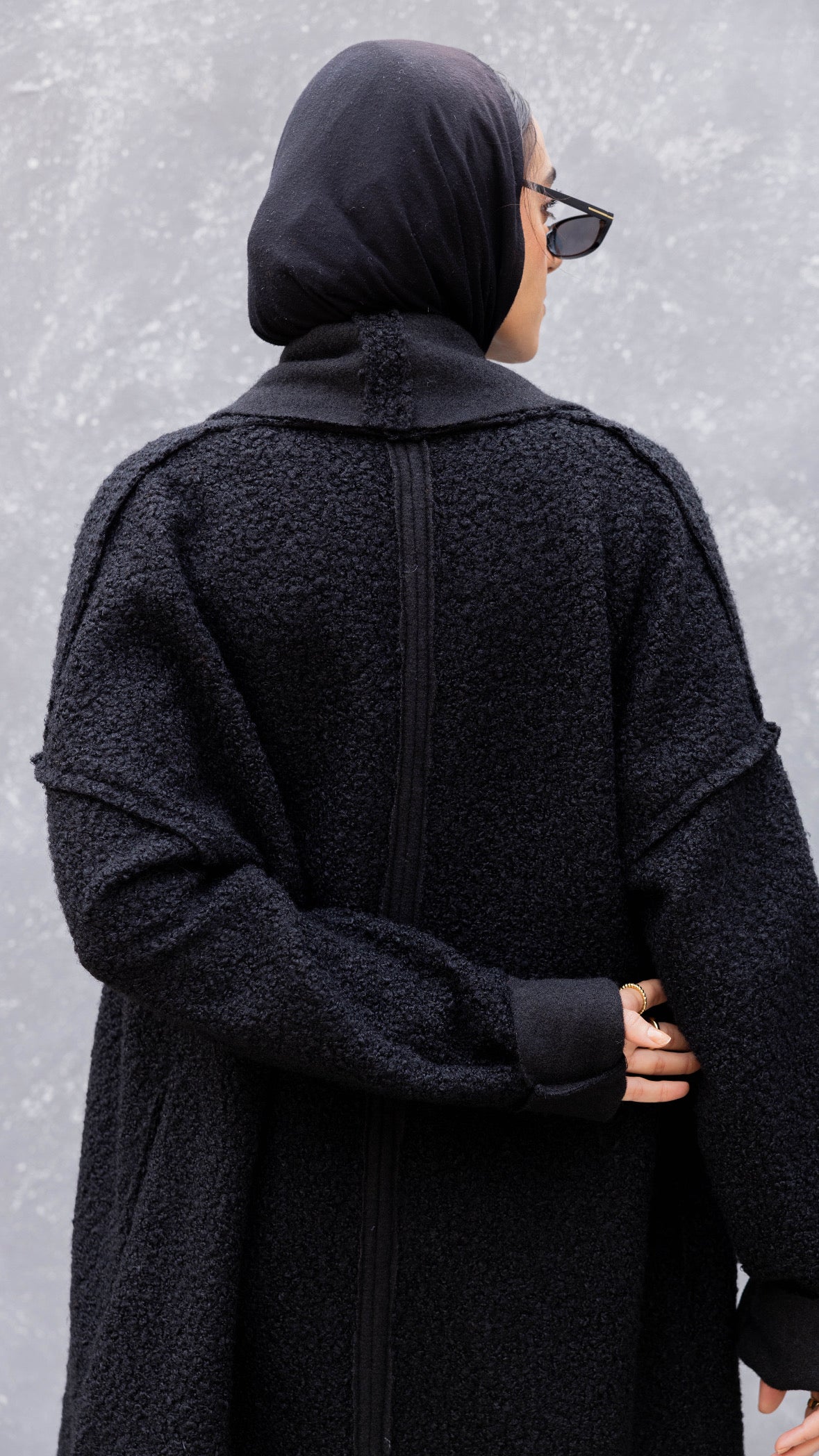 Cuddle up coat in black