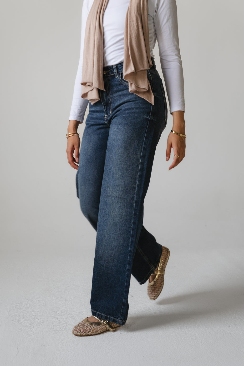 Daily Fit Denim Pants in Dark Blue