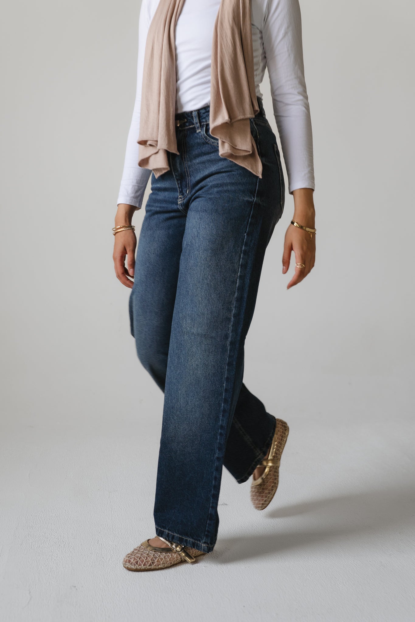 Daily Fit Denim Pants in Dark Blue
