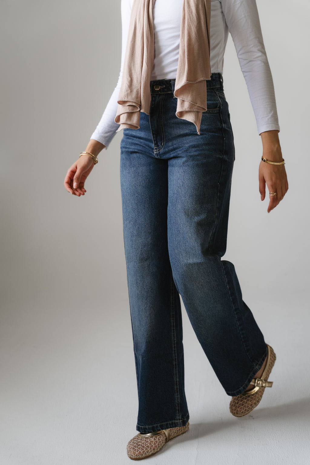 Daily Fit Denim Pants in Dark Blue