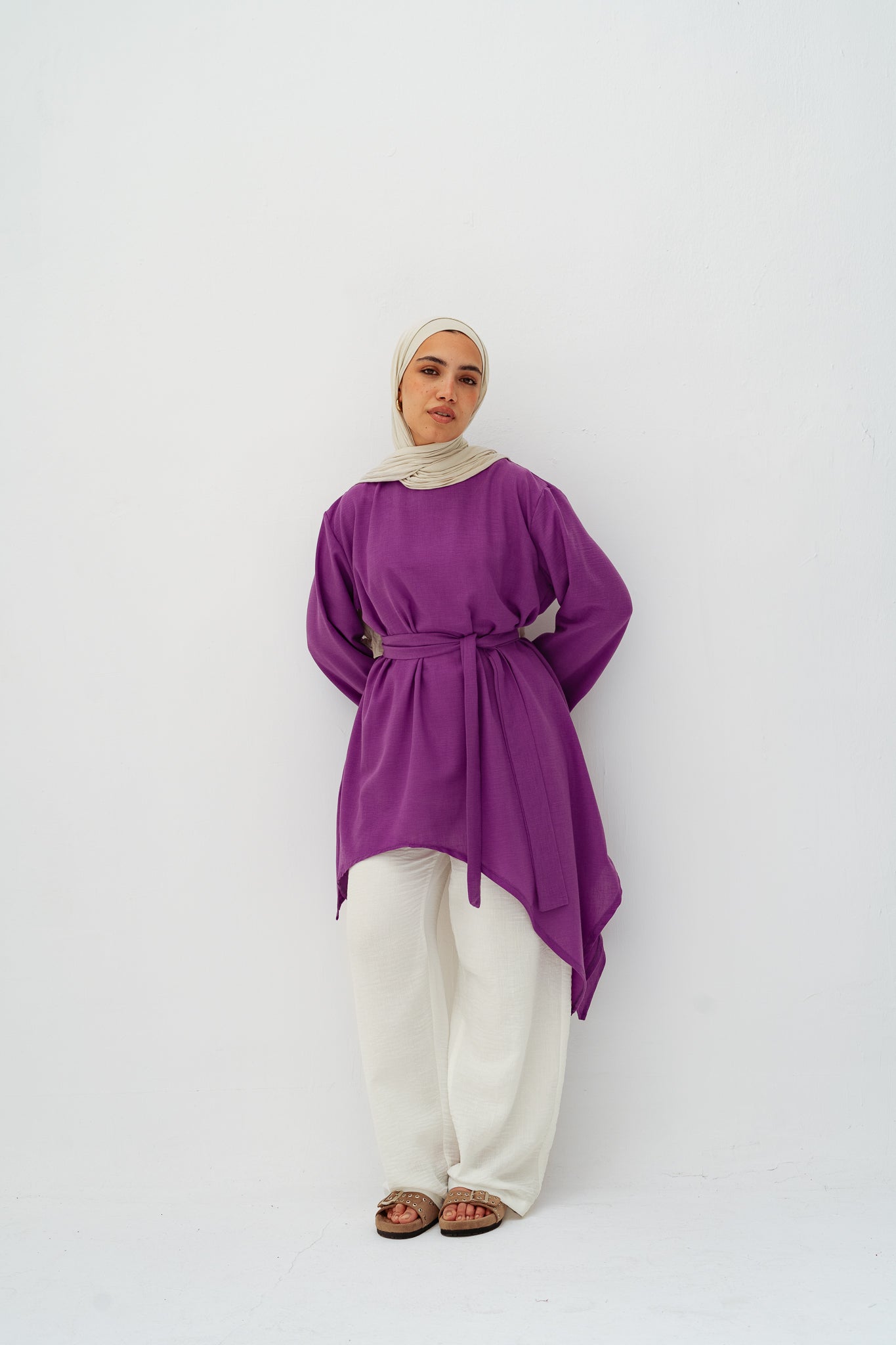 Ella asymmetric top in Purple