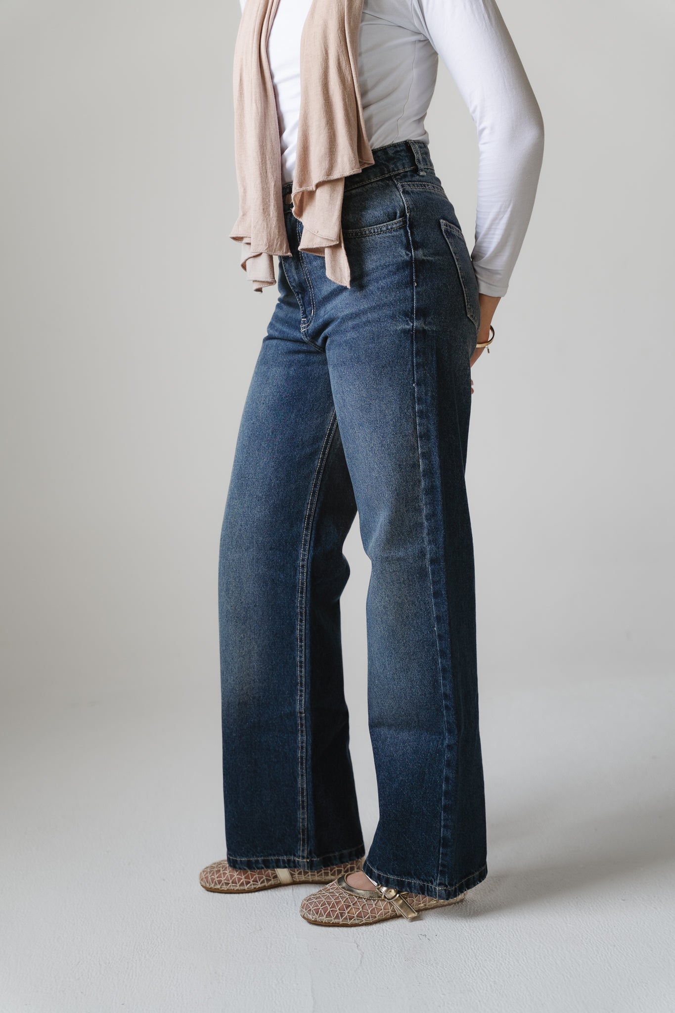 Daily Fit Denim Pants in Dark Blue