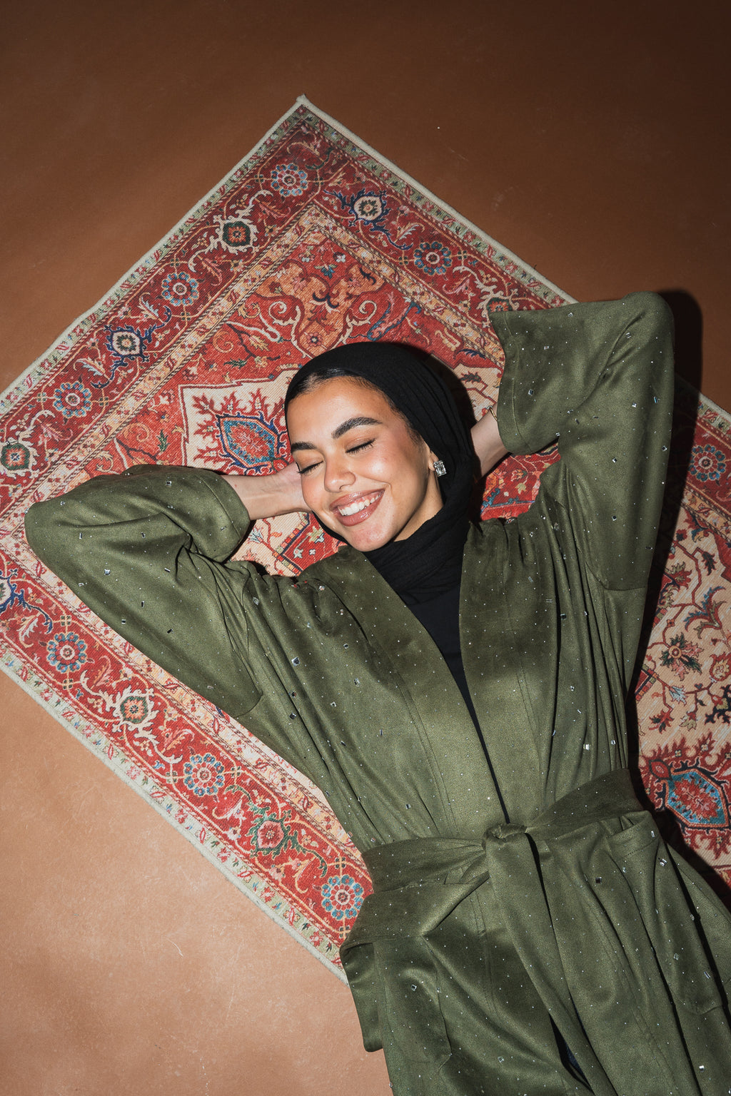 Milky way Stone Cardigan in Olive