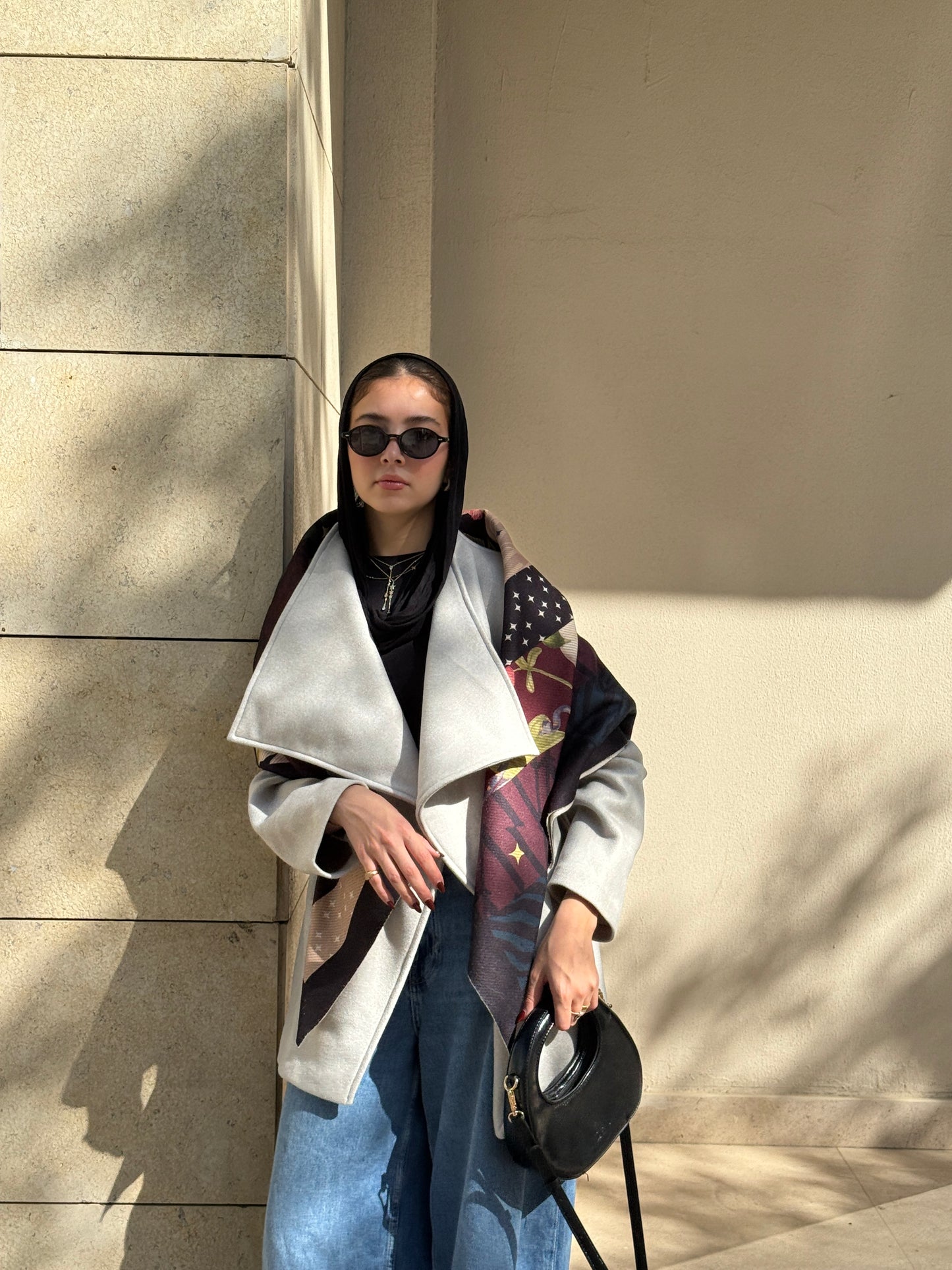 The Wrap Grace Coat in Greige