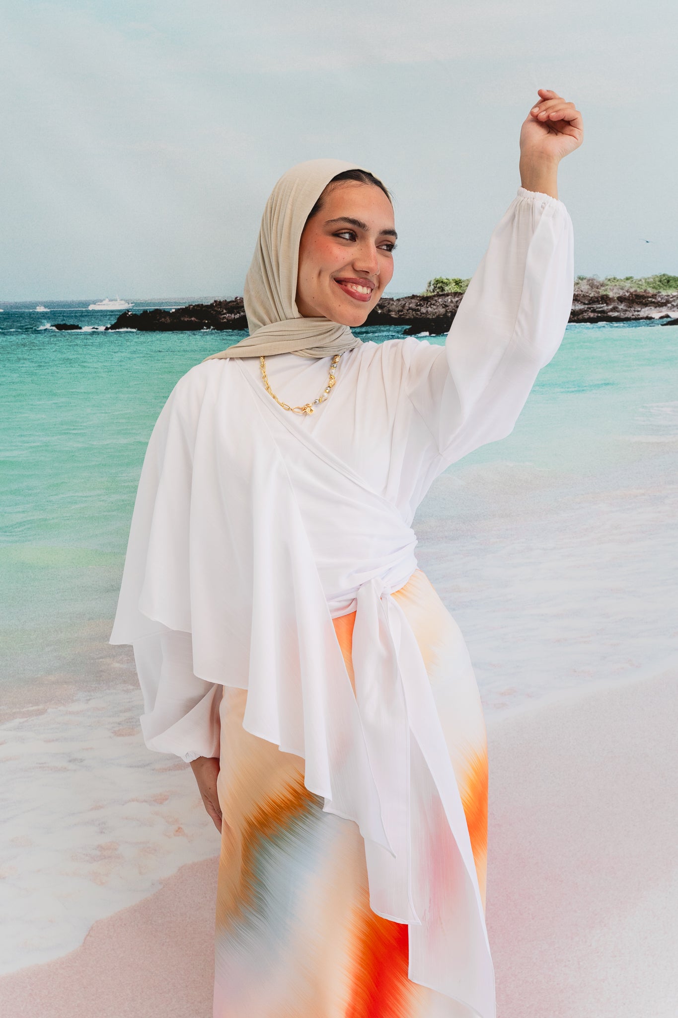 Salty Tie Top in White