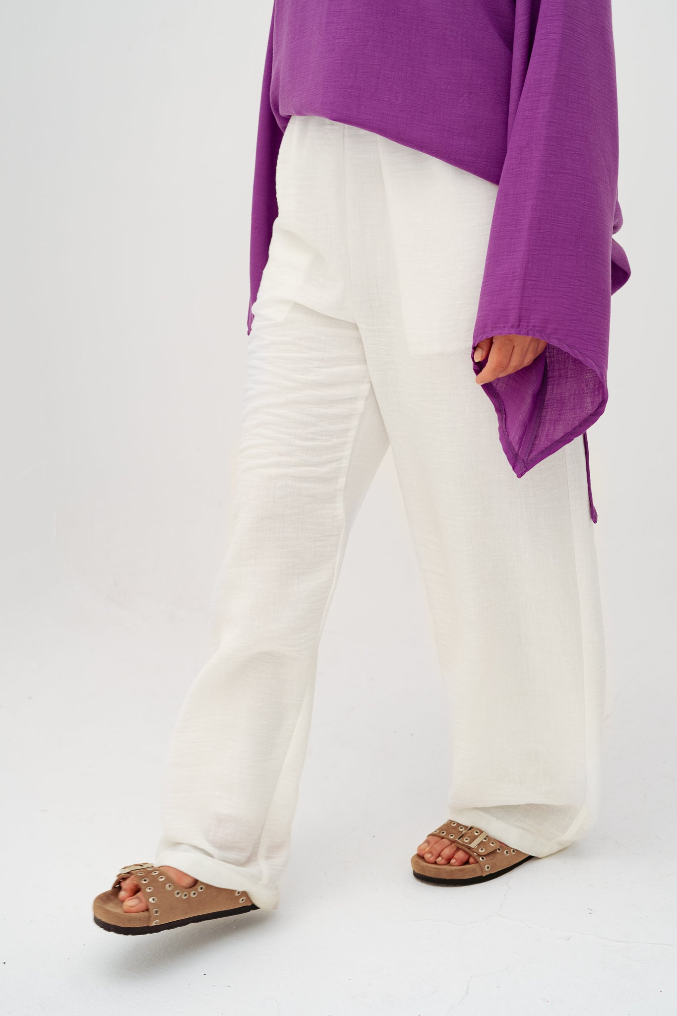 Linen pants in White
