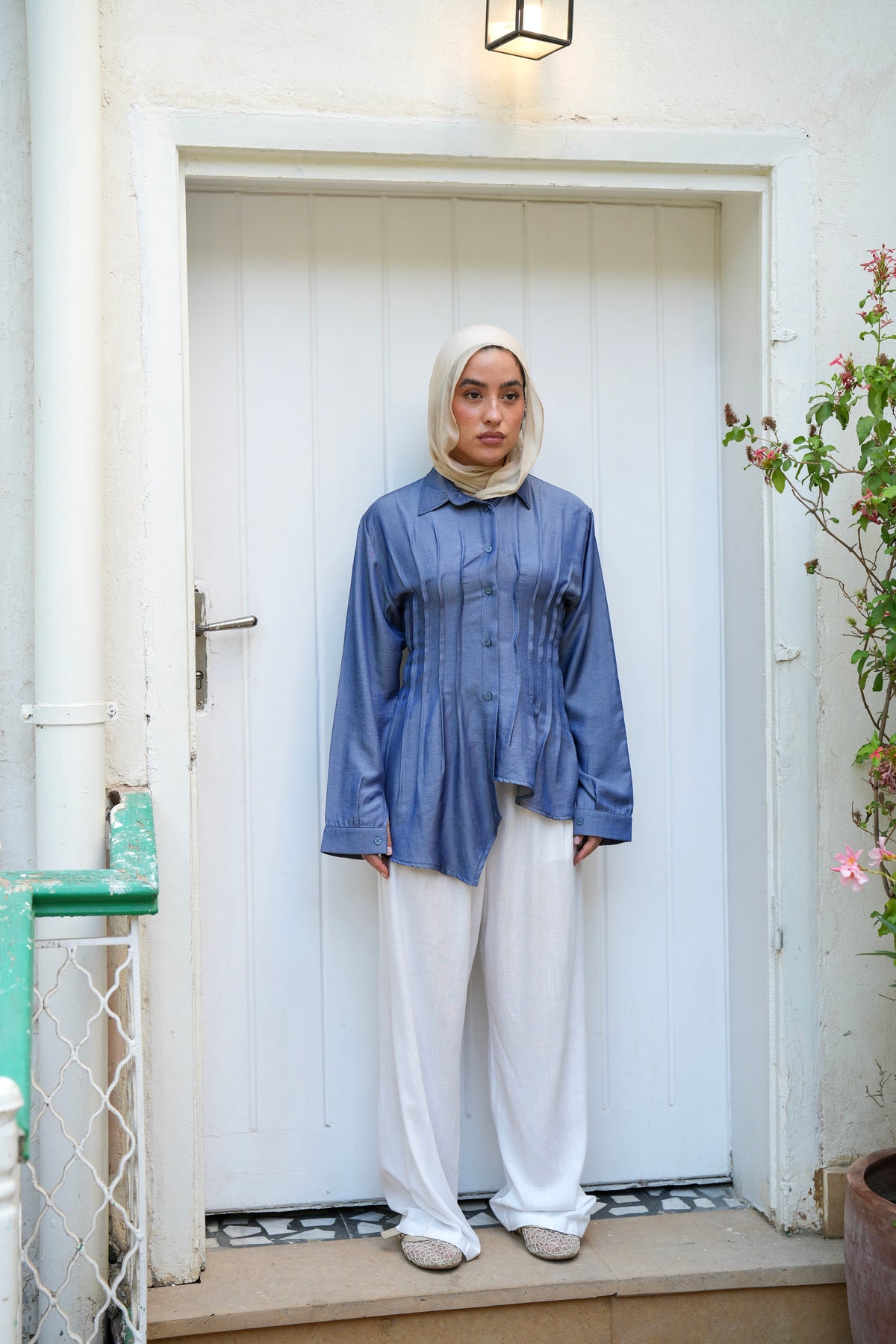 Dreamy Folds Shirt in Indigo