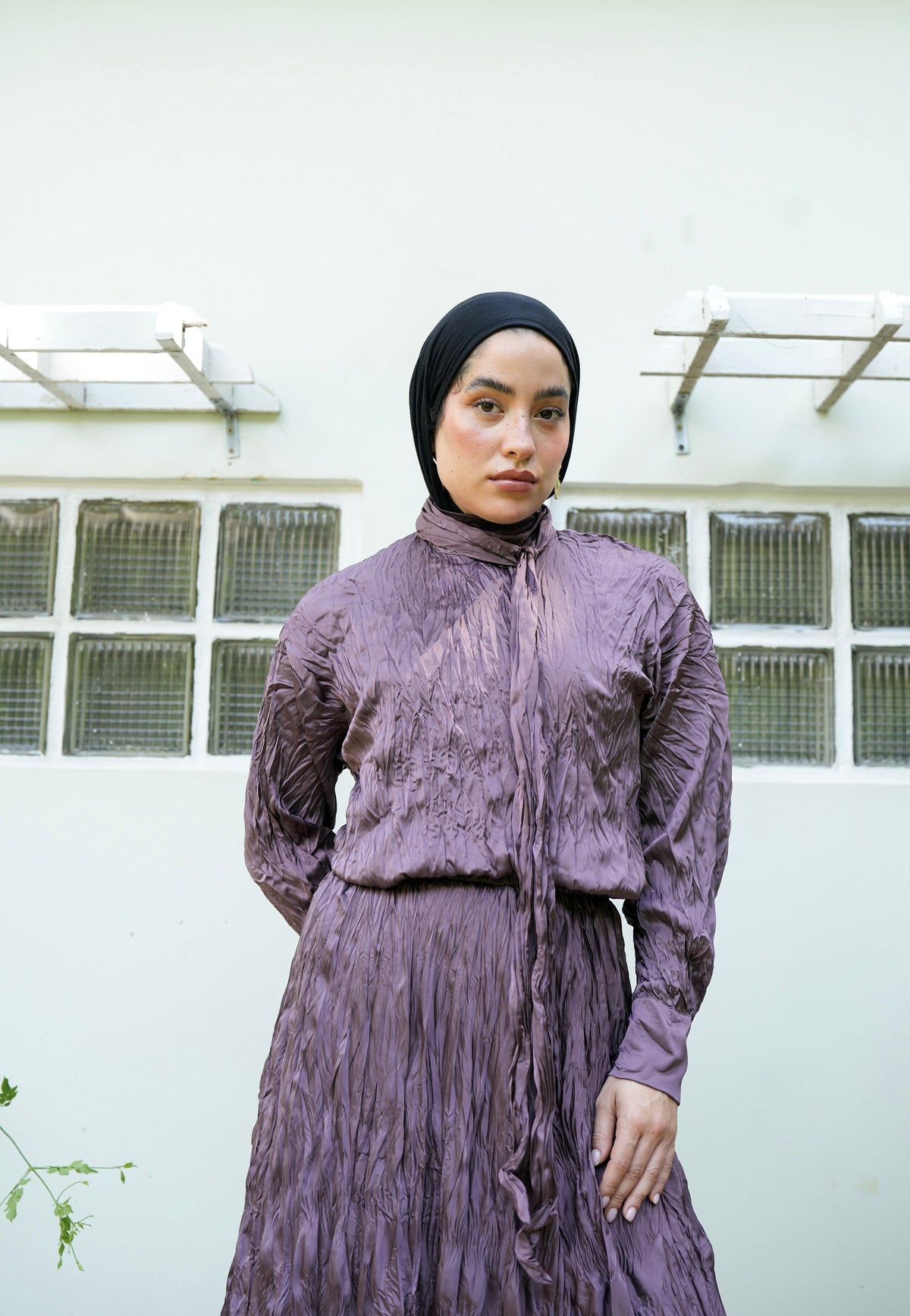 The Anne Top in Mauve Wine