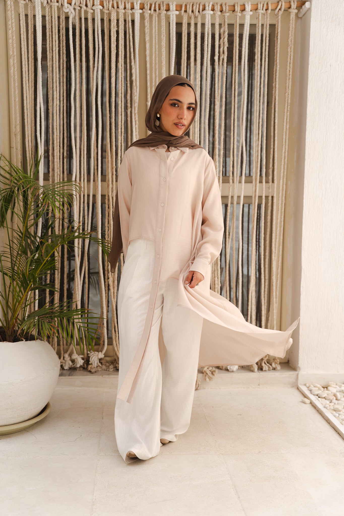 All Around Asymmetric Top in Beige