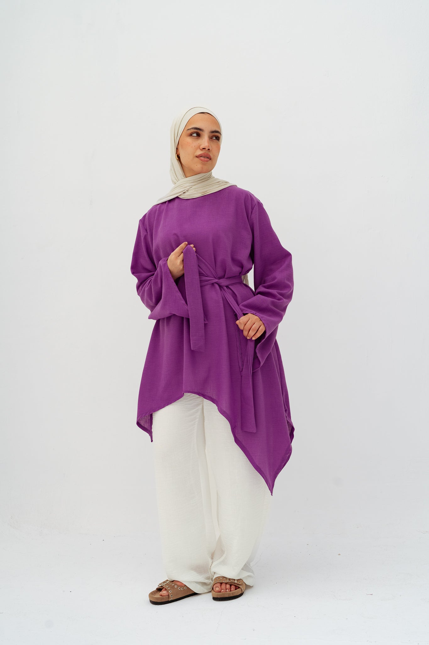 Ella asymmetric top in Purple