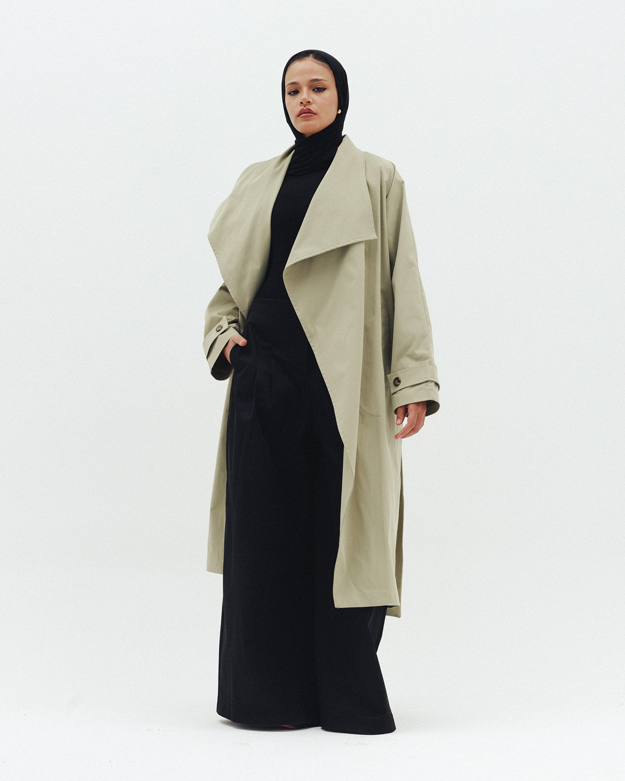 The Timeless Trench Coat in Light Olive