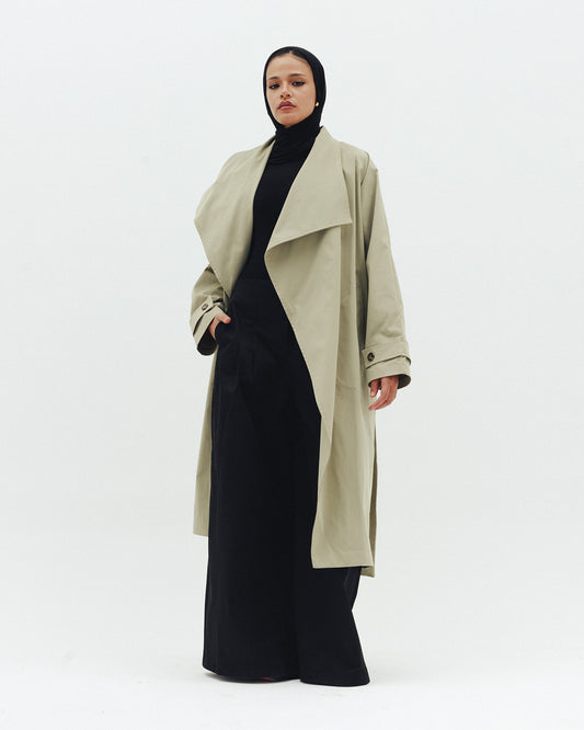 The Timeless Trench Coat in Light Olive