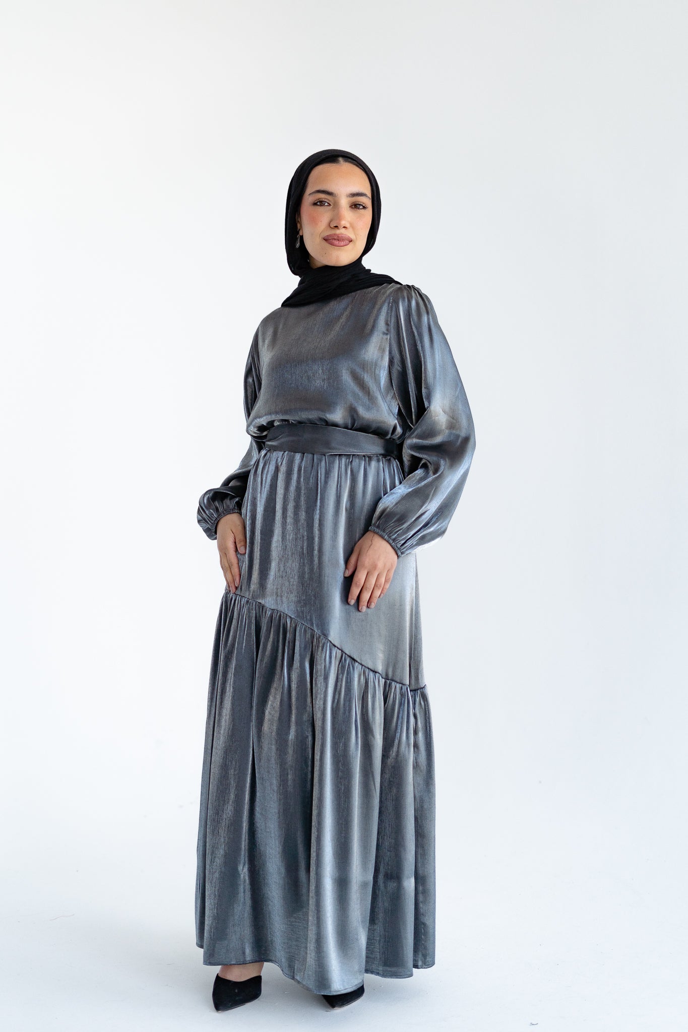 Isla Set in Metallic Silver