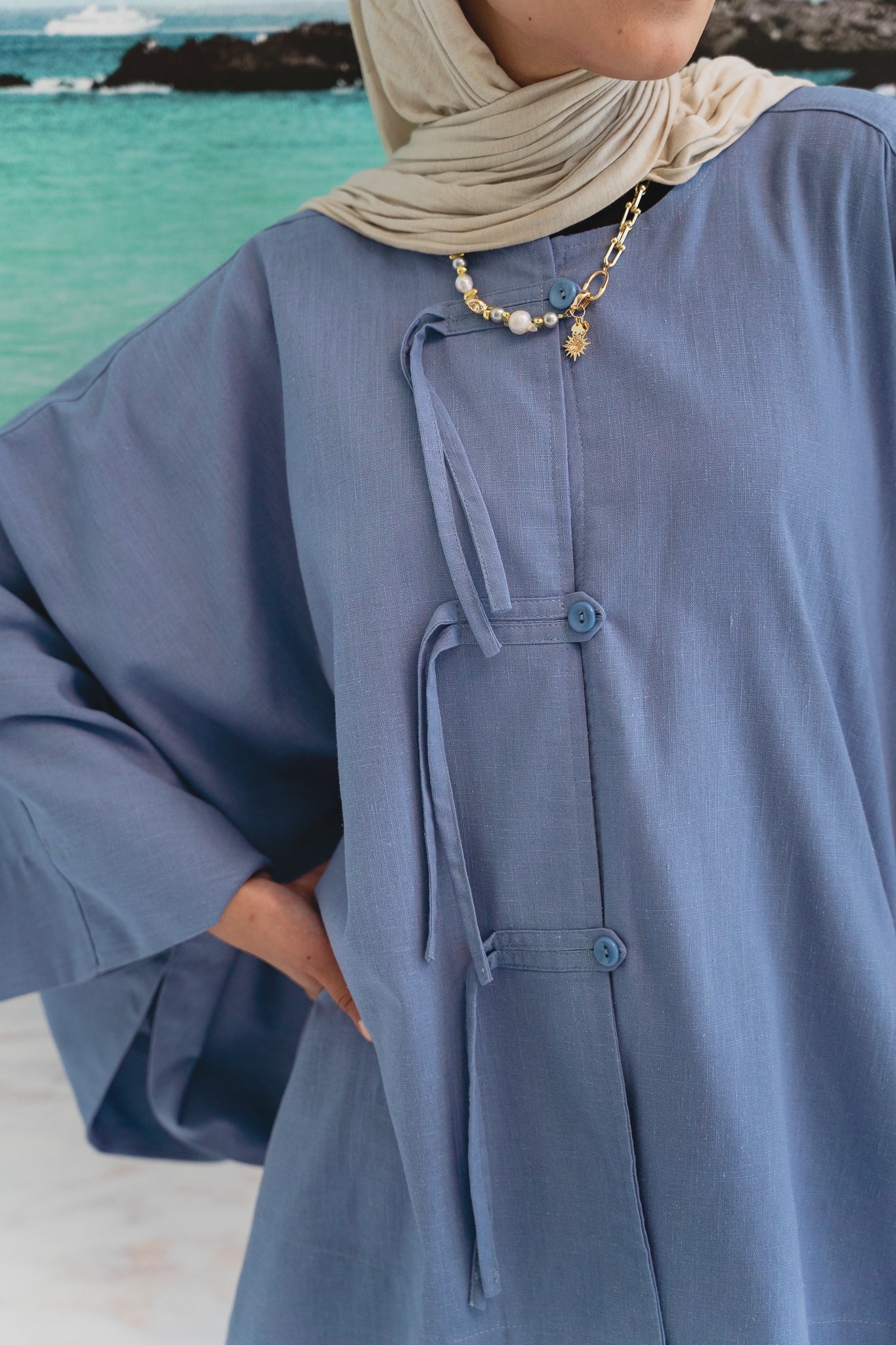 Golden Sands set in Denim blue