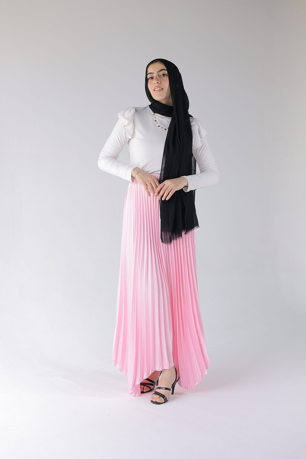 Ash Asymmetrical Skirt in Pink