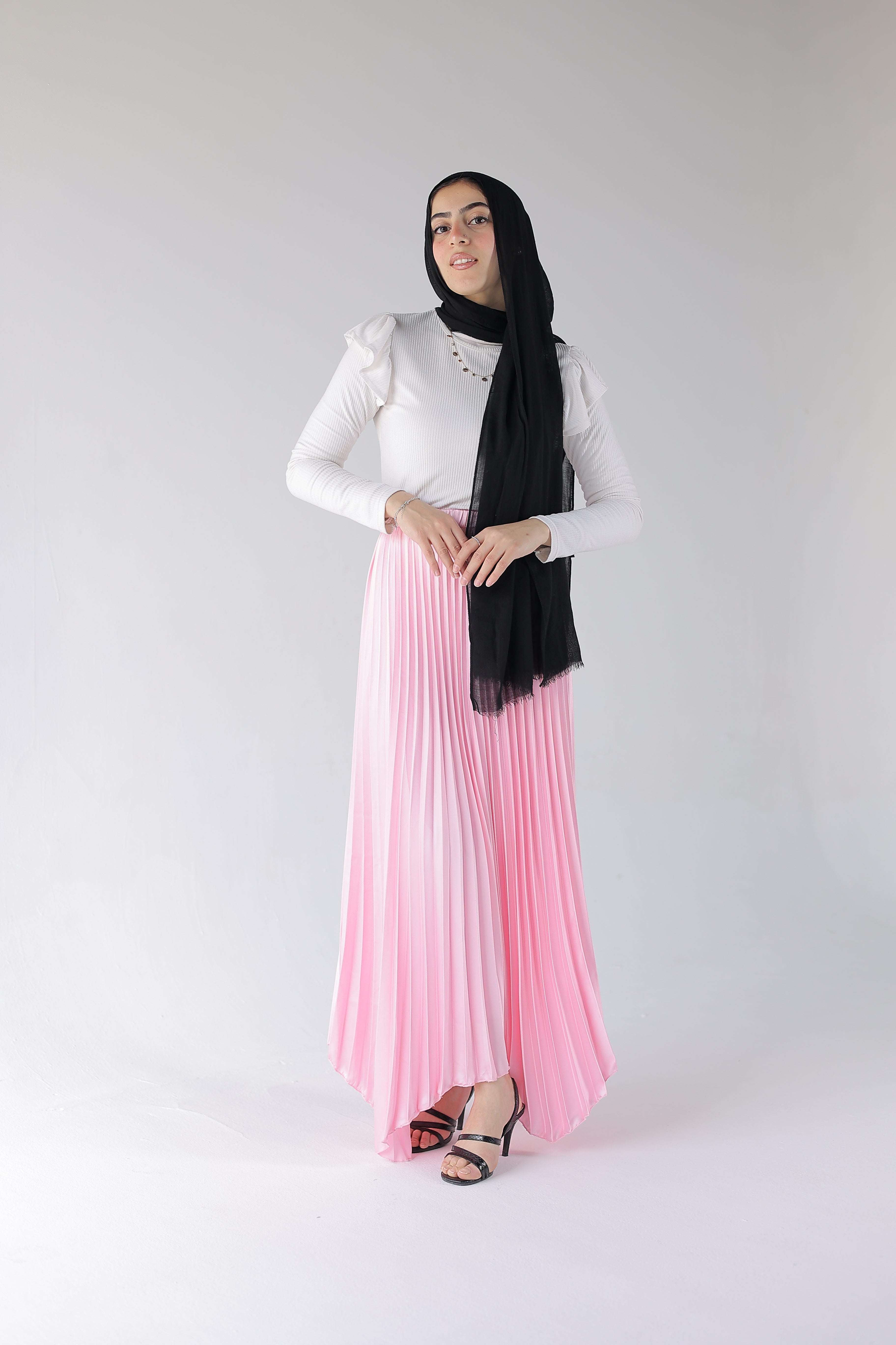 Ash Asymmetrical Skirt in Pink