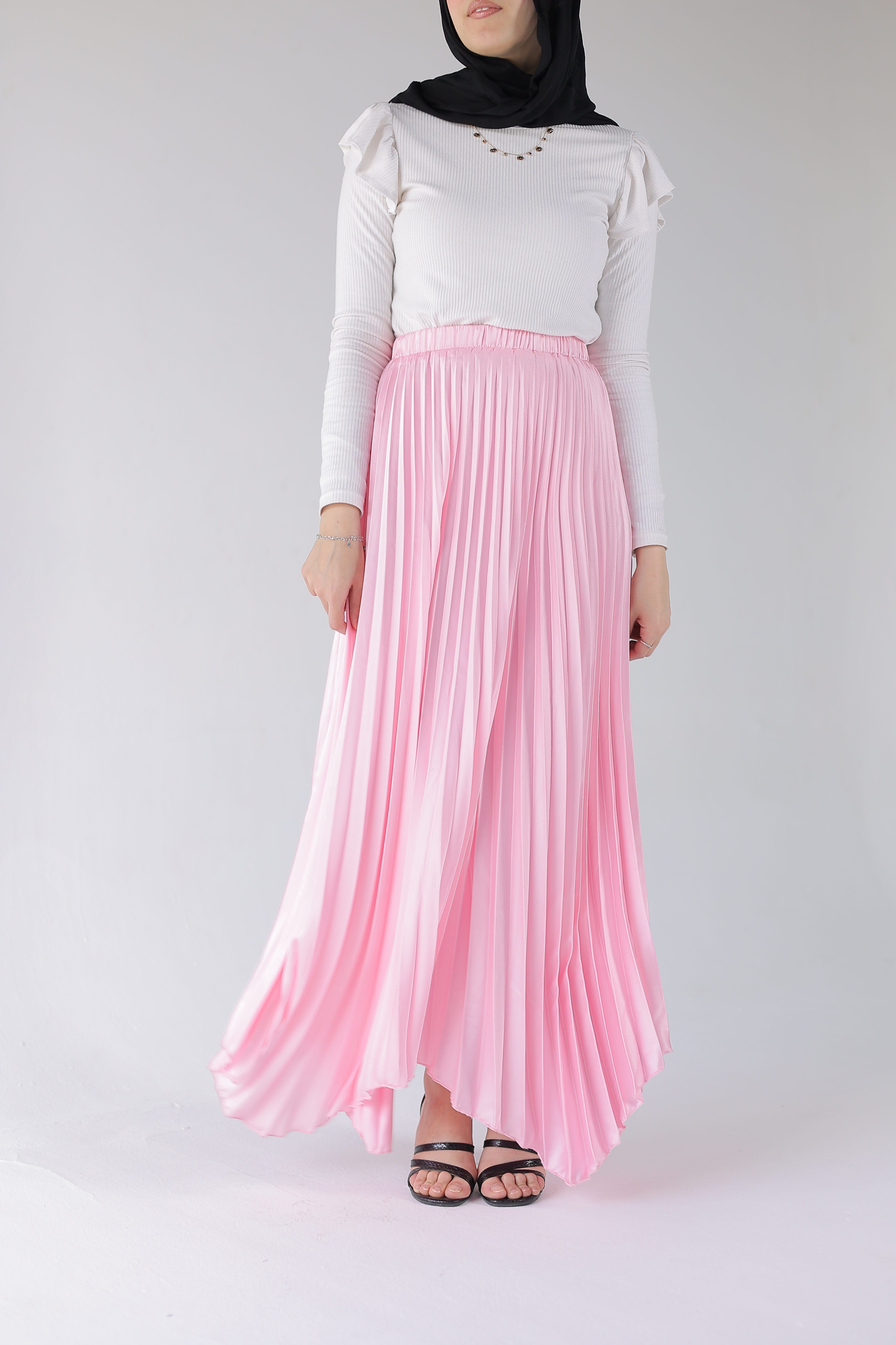 Ash Asymmetrical Skirt in Pink