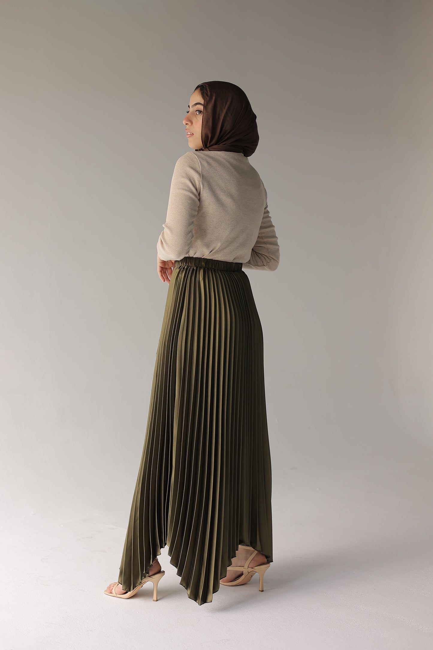 Ash skirt in Olive