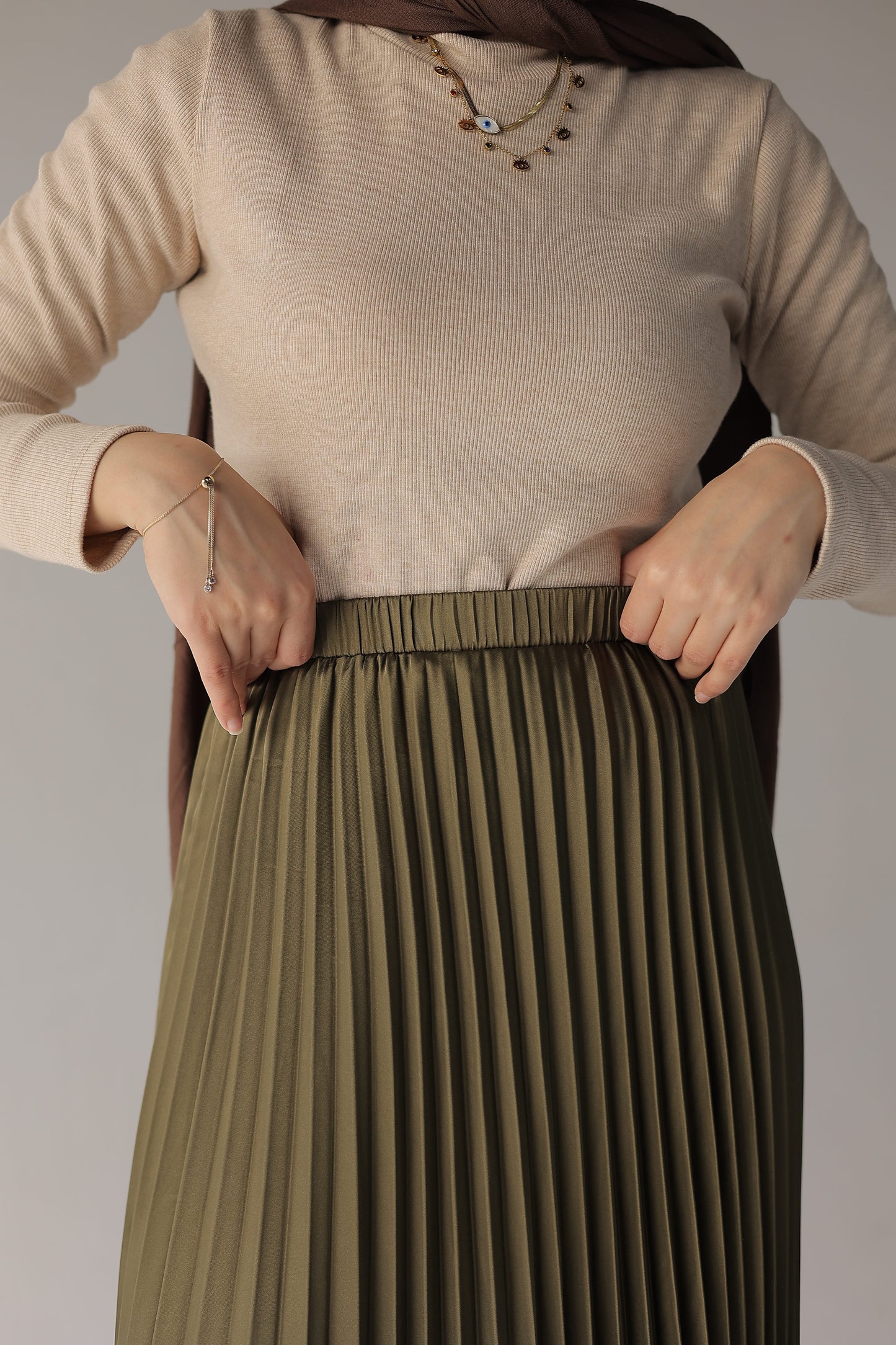 Ash skirt in Olive