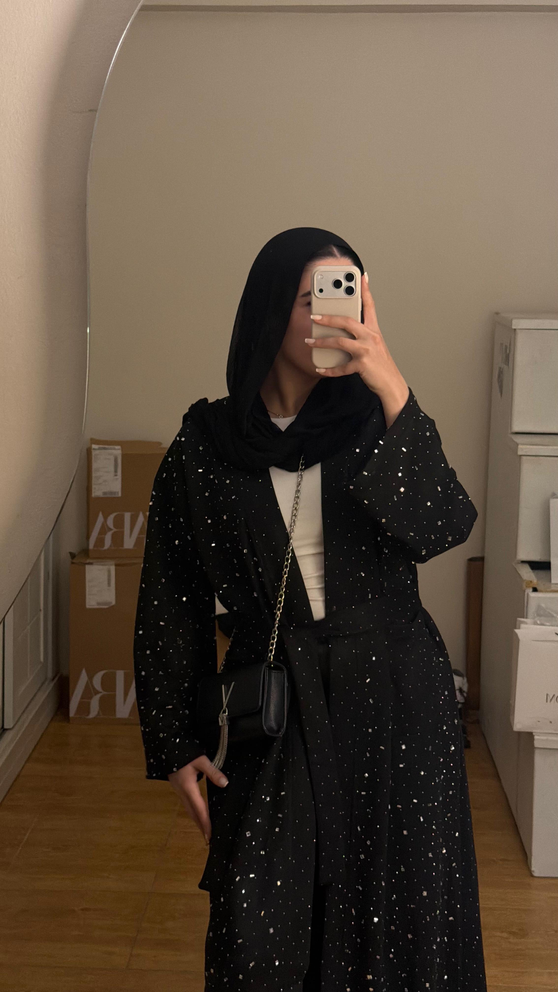 Milky way Stone Kaftan in Black - LIMITED EDITION