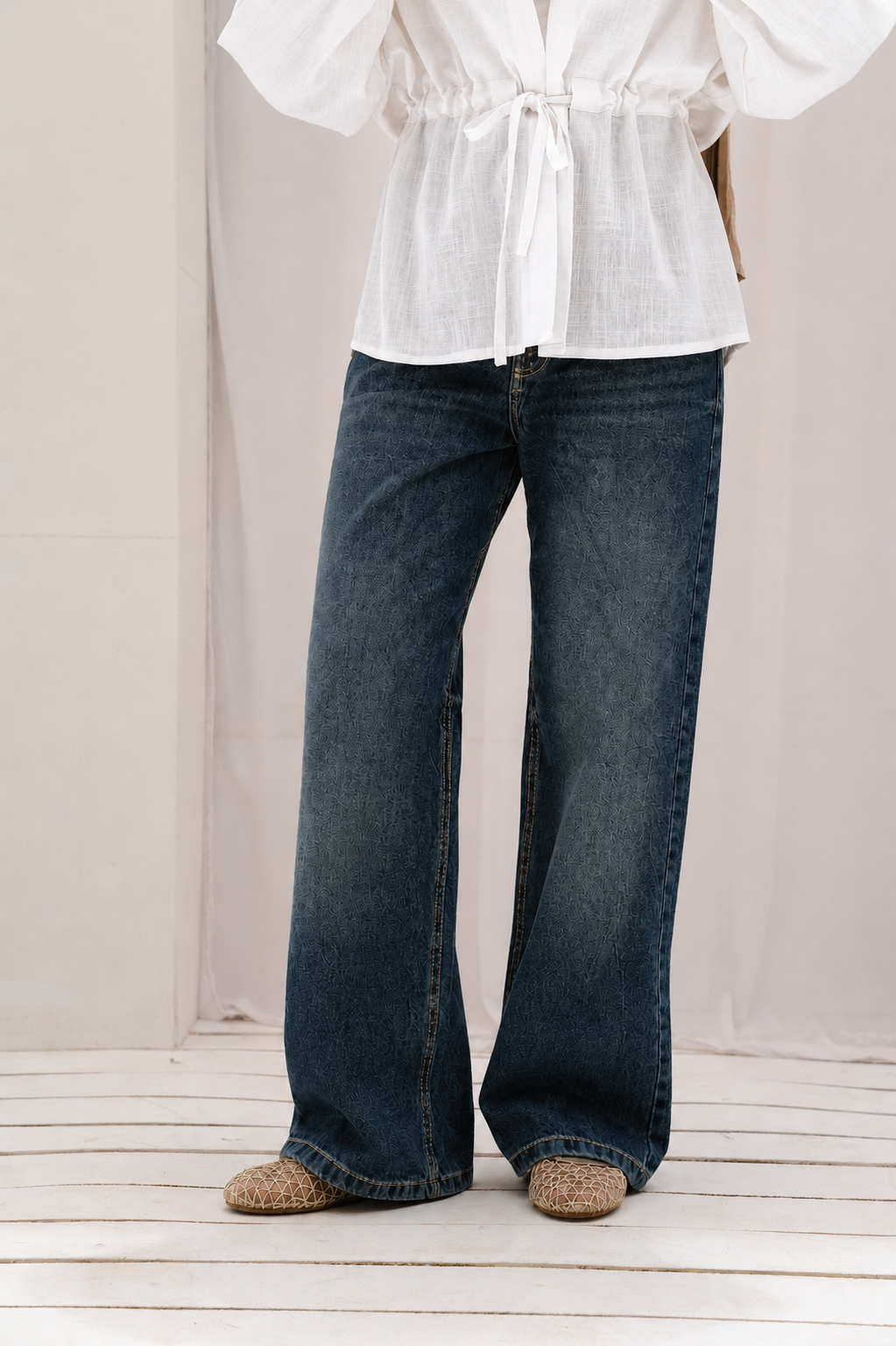Daily Fit Denim Pants in Dark Blue
