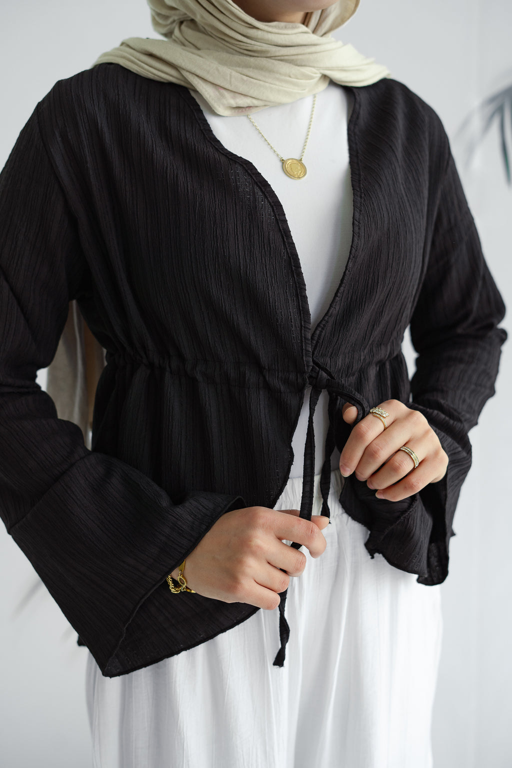 Short celine top in black