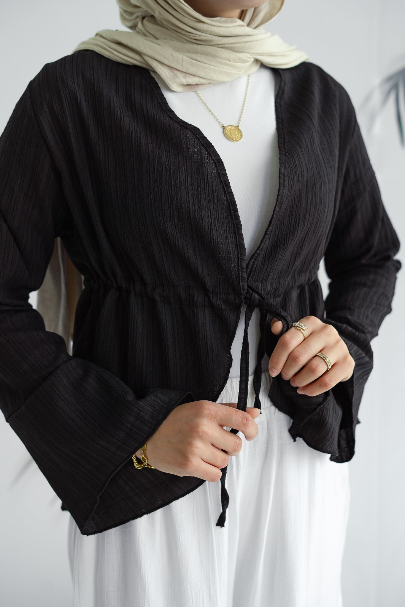 Short celine top in black