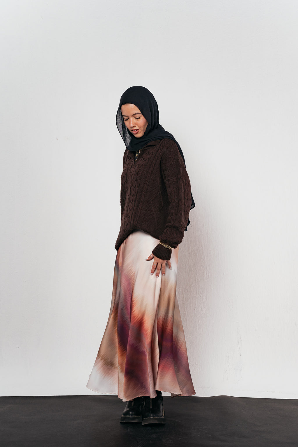 Knit Heaven Pullover in Brown