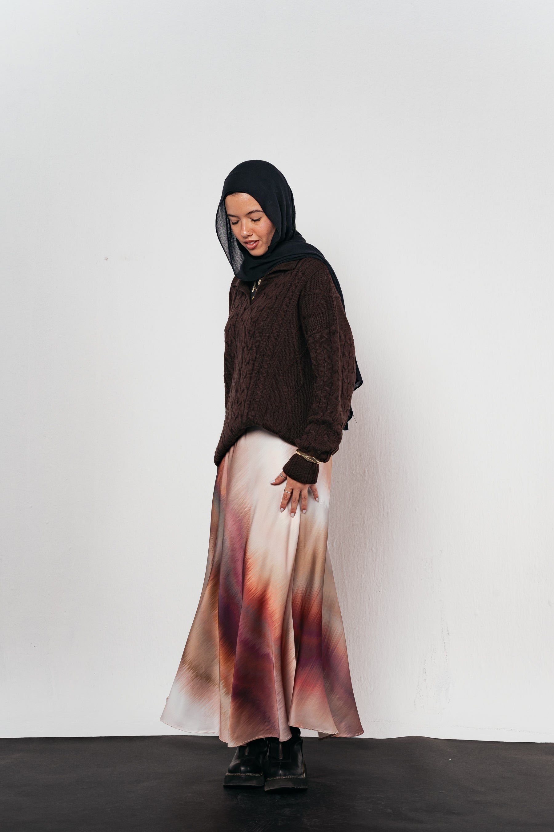 Knit Heaven Pullover in Brown