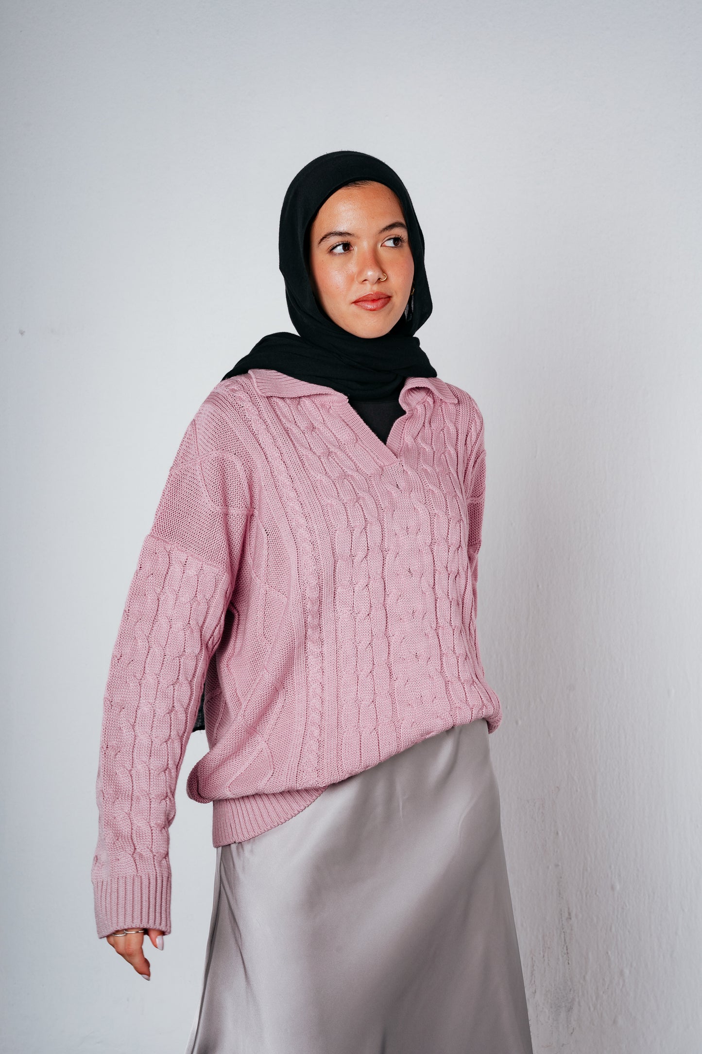 Knit Heaven Pullover in Rose