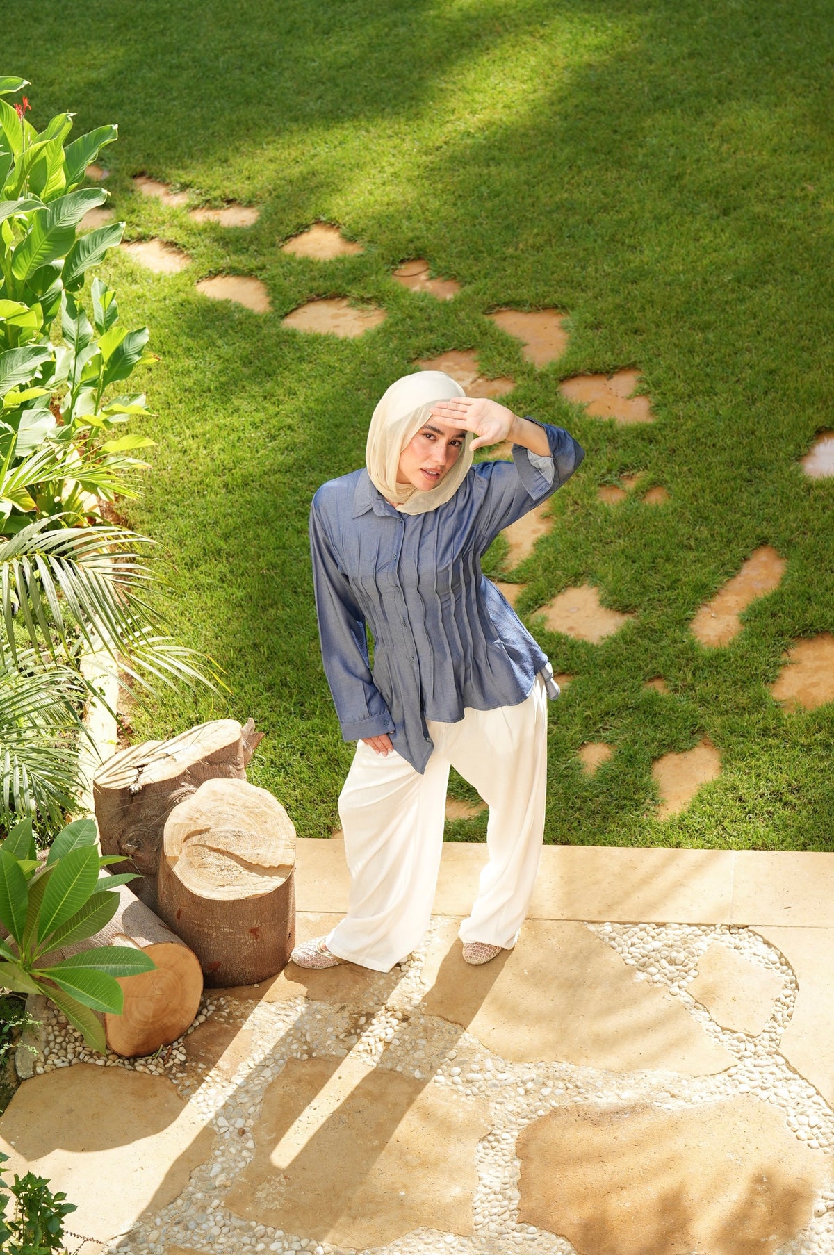 Dreamy Folds Shirt in Indigo